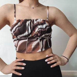 Sheer Marble Cropped Tank